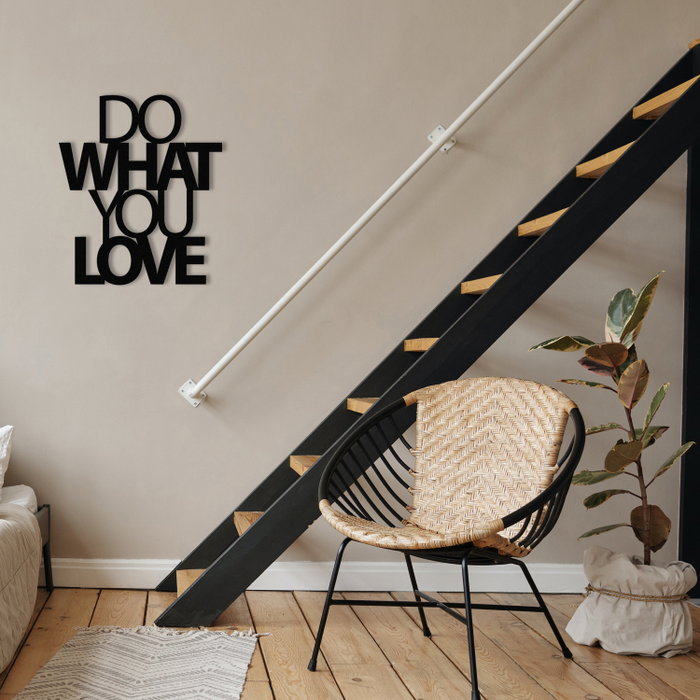 Wallity Do What You Love Metal Wall Decor Negro